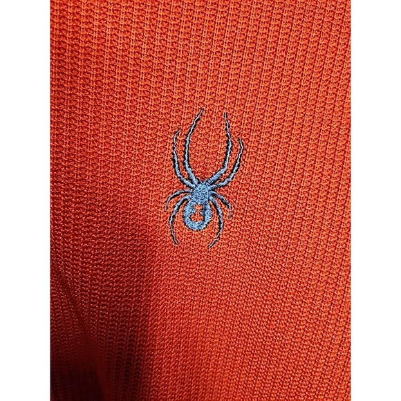 Spyder Outbound Quarter Zip Core pullover Sweater Orange/Gray - Men's Size S - Picture 5 of 8